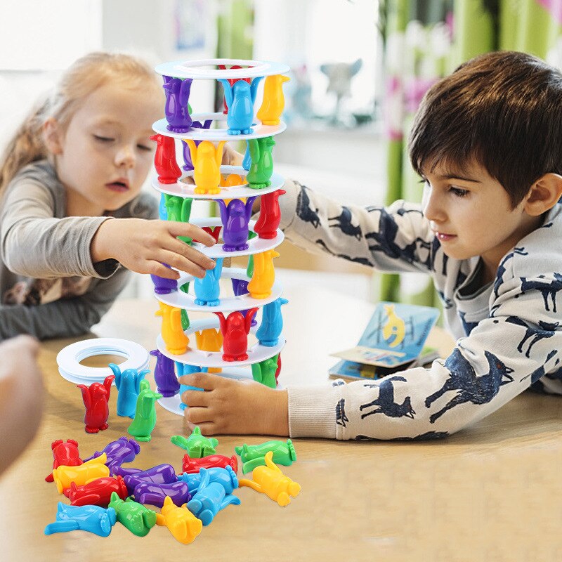 Penguin Tower Collapse Balance Game Toy for Children Party Family Funny Games Crazy Penguin Crash Tower Penguin Tower Collapse Balance Game Toy for Children Party Family Funny Games Crazy Penguin Crash Tower